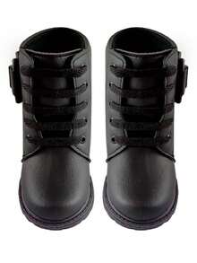 's Ankle Boots With Bow And Pendant Comfort And Style For All Occasions - Negro - Ver 4