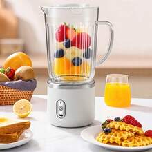 Exprimidor Eléctrico Recomendado Mejorado, Inalámbrico y Portátil, Exprimidor de Encimera de 27.05oz, Alta Potencia, Vaso Desmontable, Diseño Fácil de Limpiar, Adecuado para Hacer Jugo Fresco Casero, Adecuado para Cocina en Casa y Oficina - Azul - Ver 4