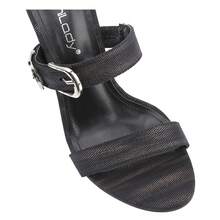 Buckle Charm: Dual Strap Heeled Mules  Beach    Buckle    Beach - màu đen - Xem 4