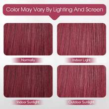 13x4 Bone Straight Lace Front Wig Pre Plucked Bye Bye Knots 200 Density Wig Natural Hairline Heat Resistant Human Frontal Hair Replacement Blended Hair Wigs For Women 26 Inch Long Burgundy 99j Wig Daily Use - SBUG - View 11