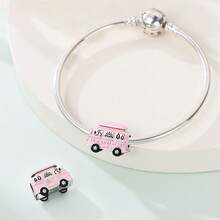 1个镀银旅行相机巴士行李珠饰品，适合制作原创3毫米手链、项链、DIY吊坠，可作为女士日常礼物、生日派对礼物、节日礼物。 - 彩色 - 查看 5