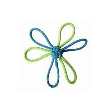 Handwoven Pet Chew Toy, Durable Knotted Rope For Dog Dental Care & Interactive Play - Multicolor - View 4