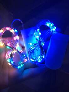 Battery Operated LED Mini String Lights, Flickering Firefly Fairy Lights For Mason Jars, Wedding, Party, Christmas, Tabletop Decor, Warm White - Multicolor - View 5
