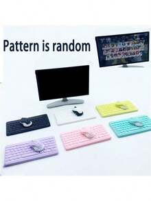 1:12 比例迷你娃娃屋家具小摆件套装 - 笔记本和鼠标，娃娃屋微缩模型，迷你玩具，迷你物品，娃娃屋迷你家具和电器，娃娃屋家居装饰，房间装饰，角色扮演装饰，派对装饰，小礼物，情人节、复活节和愚人节最佳迷你玩具 - 彩色 - 查看 12