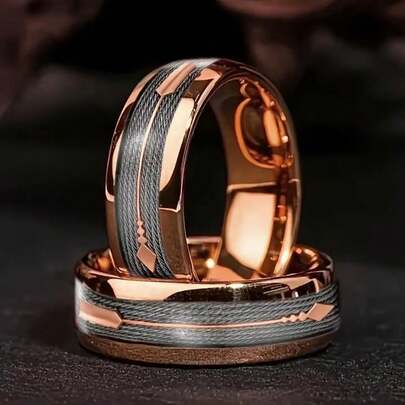 1PC Men's 316L Stainless Steel Ring With Spotted Gold Rope And Arrow Design - Creative, Versatile, Stylish, And Unique Accessory For Everyday Wear