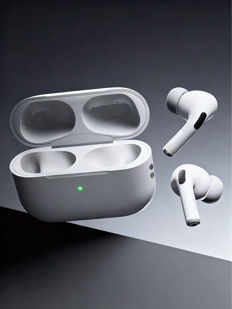 TWS 真无线耳机，无线耳机套装带充电盒，续航时间超过 24 小时，耳机，无线耳机，耳塞，电池续航 - 白色 - 查看 1