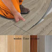 Set de 10 piezas/20 piezas de 40x15cm/15.75x5.91in 0.6m²/1.2m² Baldosas de piso autoadhesivas y removibles de grano de madera de PVC, pegatinas de piso para decoración de muebles de dormitorio, cocina, sala de estar, hotel - Multicolor - Ver 3