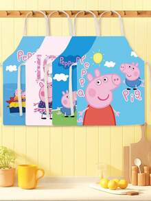 Peppa Pig Waterproof Apron - Thin Style - Suitable For Cooking In The Kitchen - Can Be Wiped Clean - Waterproof And Oil-Resistant - Cute Wraparound Covering Dress - Multicolor - View 10