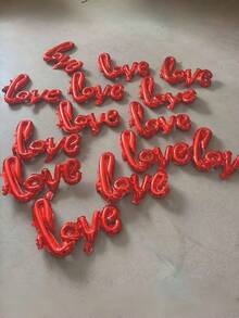 10/20个21英寸红色爱心铝箔气球，完美适用于母亲节、情人节、婚礼、订婚、新娘送礼会装饰、浪漫场景布置、周年纪念、家居和派对装饰。无需用电，是婚礼、房间背景和户外装饰的理想之选。礼品/赠品。 - 彩色 - 查看 1