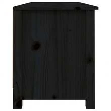 Banco zapatero madera maciza de pino nero 110x38x45.5 cm per ufficio per studio per lavoro da casa con archiviazione design moderno per lavoro remoto studio universitario uso domestico per ufficio per studio per lavoro da casa con spazio - nero - Visualizzare 5