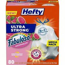 Hefty Small Trash Bags, Fabuloso Watermelon Scent, 4 Gallon, Strong & Durable, Tear-Resistant Design, Ideal For Kitchen, Office, Bathroom, And Daily Household Use, 20 Count – Fresh & Pleasant Fragrance, Convenient & Leak-Proof - 絕妙 - 查看 7