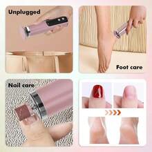 2-In-1 Electric Foot & Hand Care Tool, Electric Callus Remover, Foot File, 1200mAh - Rose Gold - View 4