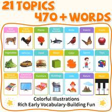 My First English Sound Toys – English Learning Talking Book For Kids 2-6 Years Old, 470+ Words, 21 Themes, Fun Word Game Book For Educational Language - 珊瑚橙 - 查看 6