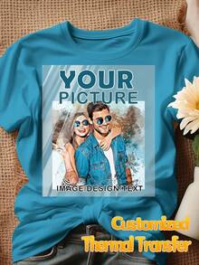 2-10 Inch Customized Photo And Text DTF Apparel, Customizable Photo And Text DIY Heat Transfer, Customized Heat Transfer Sticker, Customized Heat Transfer, Heat Transfer Sticker For T-Shirts, Customized DTF Heat Transfer Decal, Customized Photo And Name Heat Sublimation Printing, Chest Logo Heat Transfer Sticker - Multicolor - View 9