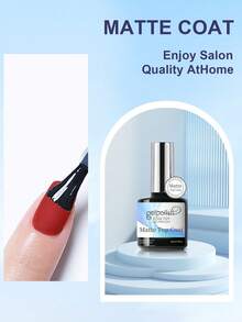 免擦洗哑光面油，哑光效果指甲油，适用于家庭美甲沙龙DIY - 無色 - 查看 3