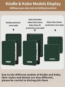 Kingsung 简约波点图案平板电脑保护套，兼容 iPad 9.7/10.2/10.5/10.9/12.9/Pro 11（第十代），兼容三星 Galaxy Tab S6 Lite 10.4 英寸，兼容 Kindle Paperwhite（第十二代，2024 年发布），Kindle（第十一代，2022 年发布），Kobo Clara Colour，柔软防摔，智能支架/自动唤醒/睡眠功能 - 彩色 - 查看 11