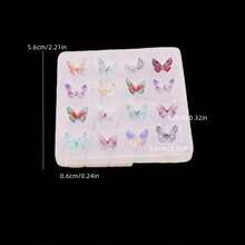 Khuôn đúc nhựa, 1 khuôn làm đồ thủ công bằng nhựa epoxy hình bướm, 16 khuôn silicon nhỏ dùng cho nghệ thuật làm móng, thích hợp để làm mặt dây chuyền hình thu nhỏ, trang trí. - Nhiều màu - Xem 8