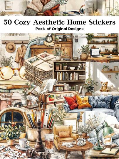 YWWBLD 50 ชิ้น สติกเกอร์ตกแต่งบ้านสวยงาม ของขวัญวันหยุด ของตกแต่งงานปาร์ตี้และบ้าน รางวัลสำหรับชั้นเรียน ของขวัญวันเกิด ของตกแต่ง สมุดภาพ แล็ปท็อป กระเป๋าเดินทาง กีตาร์ แก้วน้ำ เคสโทรศัพท์ สติกเกอร์ DIY อุปกรณ์สมุดภาพ เครื่องเขียน สติกเกอร์ตลก Kindle