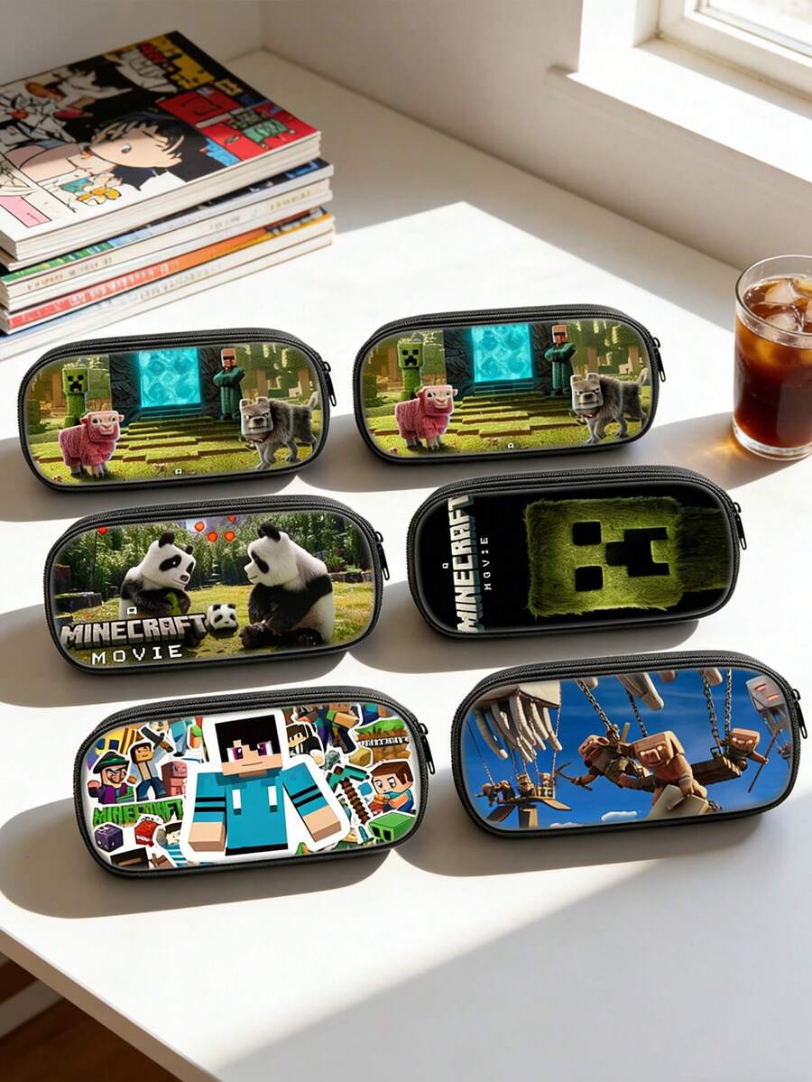Minecraft Movie Pencil Case Set - Exclusive Pixel Art And Movie Poster ...