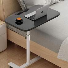 Adjustable Overbed Table Over Hospital Bed Tray Rolling For Home Use Or Medical - A - View 2