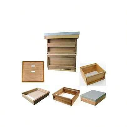 Complete National New Zealand Pine Bee Hive, 2 Super 1 Brood, Wax & Foundation