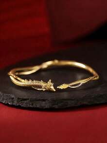 复古、优雅、奢华风格的不对称螺旋手镯，精致可调节手镯，适合日常佩戴、派对、生日等场合，是理想的珠宝礼物。 - 銀色螺旋形狀手鐲 - 查看 2