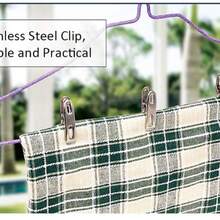 20个银色金属夹，耐用不锈钢材质，可夹袜子、小塑料袋等，小巧的金属衣物夹 - 彩色 - 查看 8