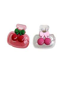 Cherry-Shaped Toothbrush Holder, Adorable Cherry Pattern, Compact And Portable, Protects Toothbrush Head, Dual-Hole Design For Easy Drainage And Ventilation, Suitable For Home, Dorm And Travel Use | Cute Toothbrush Head Storage Rack, Bathroom Organization Assistant, Ideal Choice For Home And Dorm - Multicolor - View 14