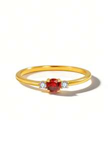Nhẫn bạc S925 đính đá Cubic Zirconia, kiểu dáng đa năng, phù hợp đeo hàng ngày cho nữ, có thể đeo cùng nhiều nhẫn khác, món quà lãng mạn ngày Valentine. - Nhiều màu - Xem 5