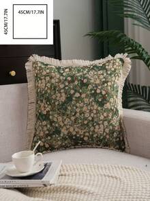 1 pieza Funda de almohada de jacquard floral, estilo vintage americano country para decoración de sala de estar y sofá, extraíble y lavable, adecuada para sala de estar, dormitorio, balcón, jardín, exterior, decoración de automóvil (selección de multicolor) - Multicolor - Ver 20