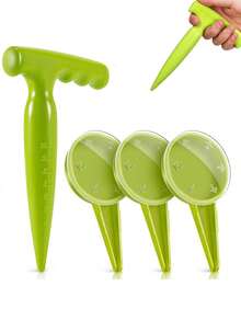 2件套可调节园艺播种器套装，5档手动播种器，适用于花卉和蔬菜，播种机，手持式园艺种植工具，播种，无需电池 - 多款 - 查看 5