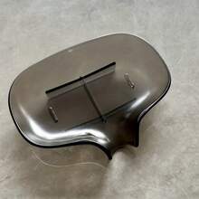 Modern Soap Holder With Drainage - Non-Slip Bathroom Organizer, Oval Soap Dish, Easy-Clean Soap Tray For Shower, Sink, Vanity - Plastic Bathroom Storage Rack Base, Soap Bar Holder, Sleek Design, Easyclean Material - 透明灰 - 查看 1