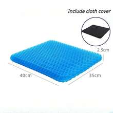 Gel Seat Cushion Double Thick Egg Gel Summer Cushion For Pressure Relief Breathable Chair Pad Car Seat Office Chair Soft Cushion - 40x35x2.5厘米 - 查看 11