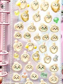 3D Embossed Cute Animal Stickers. The Appearance Is Simply Amazing! Soft And Adorable Cartoon Design, As Well As Delicate And Skin-Friendly Texture, Will Be Very Eye-Catching When Stuck On Backpacks Or Water Bottles. - Multicolor - View 8