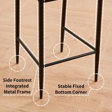 AINPECCA Barstools Set Of 2/4 Suede/Velvet Kitchen Breakfast Bar Stools, Counter Chairs,Kitchen Island Stools With Backs And Footrests - Modern High Bar Stools With Back Rest For Home Bar - Gris - Ver 11