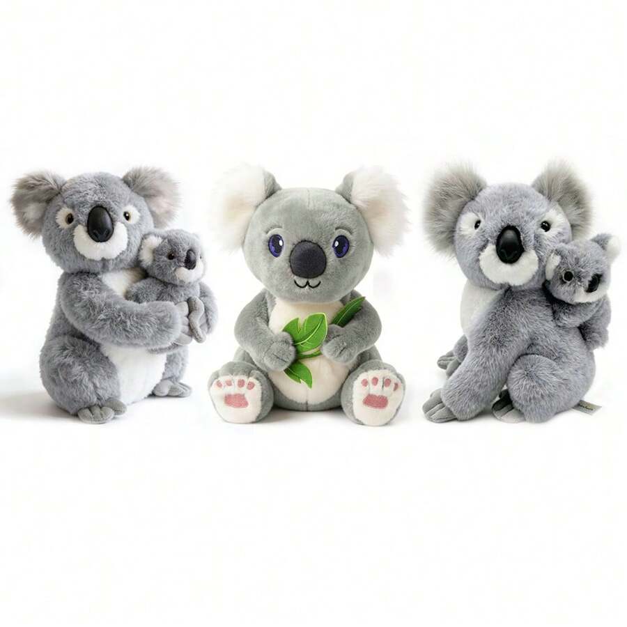 1 Gấu Koala nhồi bông đáng yêu 27CM, thú nhồi bông mềm mại mô phỏng gấu Koala đang bế em bé, đồ chơi nhồi bông dễ thương, quà tặng sinh nhật tuyệt vời cho trẻ em gái, trang trí nhà cửa. - Nhiều màu - Xem 1