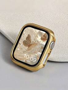 Hard Material Electroplated Gold Hollow Frame Compatible With Apple Watch Case 38MM 40MM 41mm 42MM 44MM 45MM 46MM 49mm , Protective Case For Watch Enthusiasts Replacement Watch Case Smart Watch Smartwatch Protection Cover Watch Case NO Glass Compatible With Apple Watch Ultra 11 10 SE 9/8/7/6/5/4/3/2/1 - Hollow Out - View 2