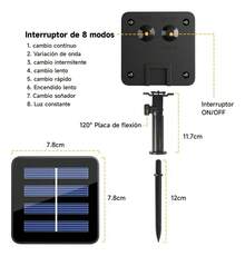 ¡Recomendado* 12m100led String Luces Solares Para Exterior,fiestas¡Top de Temporada - Dorado - Ver 4