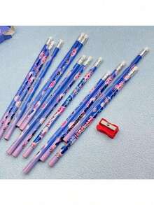 12Pcs Stitch Pencil Kawaii Cartoon Lilo & Stitch Good-Looking Boxed Pencil Office School Supplies Painting Tools Present - A - View 3