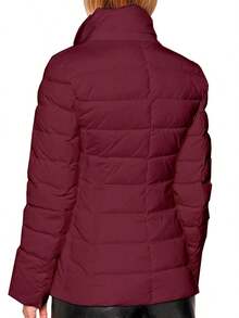 Shendy Vendy Women's Jacket Warm Polyester With Fur-Like Collar - Red Violet - View 4