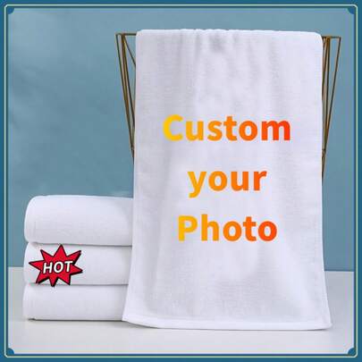 Custom Towel - Quick- Personalized Scouring Pad Towel, Custom Kitchen Towel With Picture, Custom Photo Dish Cloth Scouring Pad - Personalized Kitchen Decor, Suitable For Gyms And Hotels