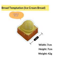 1pc Soft , Realistic Bread/Ice Cream/Cheese Shape, Stress Relief Squeezy , Perfect Gift - 巧克力口味 - 查看 8