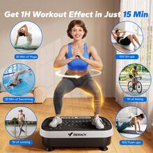 MERACH Vibration Plate Exercise Machine For Weight Loss, Dual Massage, 99 Adjustable Speeds, Full Whole Body Workout Vibration Platform, Waver Vibration Plate For Home Fitness - View 3