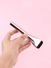 1支全新超薄平头粉底刷，无痕化妆刷，化妆师必备，赠品 - 銀色 - 查看 4