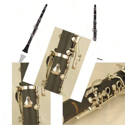 Clarinet 0901CL Bb 17keys Ebonite Body Nickel Plated Keys W/Case Mouthpiece