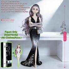 12.6英寸 1/6 BJD/MJD 超模娃娃，12关节球形关节可动玩具，光滑逼真的肌肤纹理，精致的五官，蓬松的头发，桌面摆件，节日纪念品，不含服装 - 只有娃娃,沒有衣服 - 查看 18