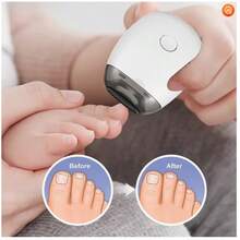 Portable Electric Nail Clipper, Nail File, USB Rechargeable, 3-Speed Adjustable, Easy To Operate, LED Light For Clear Visibility At Night, Automatic Nail File, Saying Goodbye To Flying Debris - One Color Is Randomly Selected. - View 8