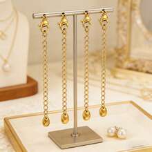 10条不锈钢延长尾链，带龙虾扣，适用于珠宝配件、DIY延长链用品和零件散装 - 延長鏈 - 查看 2