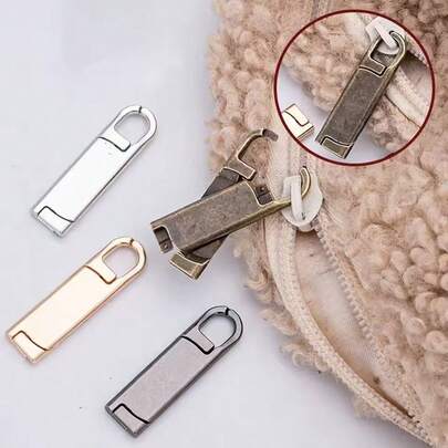 Tiradores de cremallera metálicos duraderos, tiradores de cremallera reemplazables desmontables para bolsas, ropa, maletas, botas
