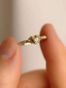 1 Buah Cincin Fashion Zirkonia Kubik untuk Wanita, Hadiah Hari Valentine, Pernikahan, Ulang Tahun, atau Pesta. - 1# - View 6